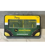 JOHN DEERE Dominoes Set Collector Tin 2005 Yellow &amp; Green 28 Piece NEW S... - $24.18