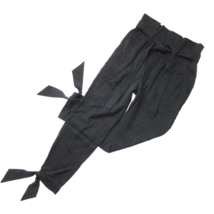 NWT Reformation Petite Avalon in Black Belted Paperbag Tie Ankle Pants 2P $178 - £86.73 GBP