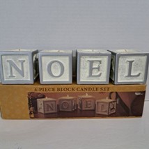 Vintage NOEL block candle set Christmas Decor Walmart New Old Stock  - £14.01 GBP