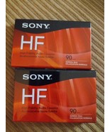 Lot of 2 Sony HF90 Blank Audio Cassettes. Type 1 New Sealed - £10.05 GBP