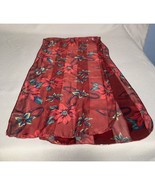 Scarf Christmas Poinsettia Holly Red And Green 13&quot; x 58&quot; - $9.75