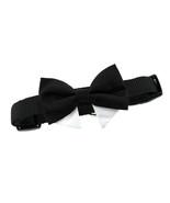Formal Wear Black Hook and Loop Closure Collar &amp; Black Bow Tie Set Sizes... - €12,78 EUR