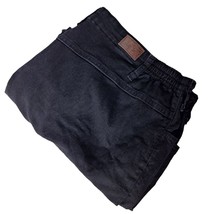 Lee Relaxed Fit Women&#39;s Straight Leg Pants Petite Size 28W Solid Black Wash - $36.63