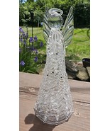 Vintage Hand Spun Blown Art Glass Praying Angel Figurine Ornament 6&quot; - $15.20