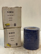 2 Boxes of Uline Navy Bag Tape S-3814 | 3/8&quot;x540&#39; | 16 Rolls (32 Rolls T... - £77.98 GBP