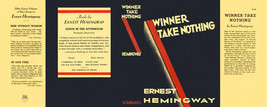 Ernest Hemingway-Facsimile dust jacket for Winner Take Nothing 1st edition - £18.01 GBP