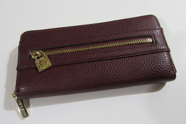 Anne Klein Zip Around Wallet Garnet Burgundy - $16.99