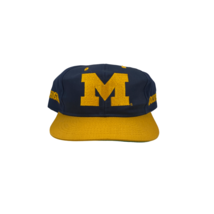 Michigan Wolverine Mens Snapback Hat Competitor 90s Vintage NCAA Football - $37.95