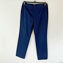 Brooks Brothers Womens Sz 10 Natalie Fit Navy Blue Side Zip Career Pants - $17.81