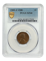 1909-S VDB 1C PCGS XF40 - $1,527.75