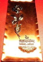 Stunning Vintage Copper Rose Plaque From Germany With Love Valentine Day - £3.19 GBP