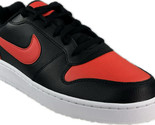 Nike Men&#39;s Ebernon Low Black Habanero Red Casual Sneaker, SZ 10.5, AQ177... - $74.99