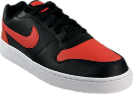 Nike Men&#39;s Ebernon Low Black Habanero Red Casual Sneaker, SZ 10.5, AQ1775-004 - $74.99