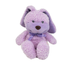 9&quot; Burton &amp; Burton Purple Bunny Rabbit W Bow Stuffed Animal Plush Toy Soft Lovey - £29.61 GBP