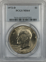 1972-D $1 Ike Dollar PCGS MS64   20150025 - £22.76 GBP