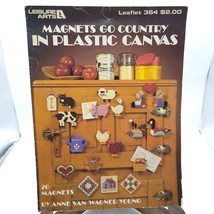 Vintage Plastic Canvas Patterns, Magnets Go Country by Anne Young, Leisu... - $7.85