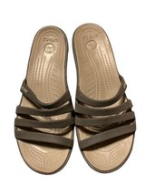 Crocs Women’s Brown Slip On Strappy Sandals Shoes Size 9 - £17.87 GBP