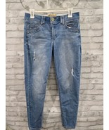Democracy Ab Technology Jeans Womens 6 Distressed Medium Wash 30&quot; Waist - $31.22 CAD