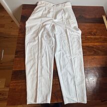 Together! White Sailor Pants High Waisted Pleated Tapered Trousers Vinta... - $36.63
