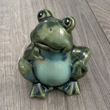 Thoughtful Vintage Wondering, Pondering, Thoughtful Ceramic Frog Figure - £3.87 GBP