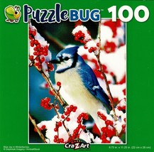Puzzlebug Blue Jay in Winterberries - 100 Pieces Jigsaw Puzzle - £8.55 GBP