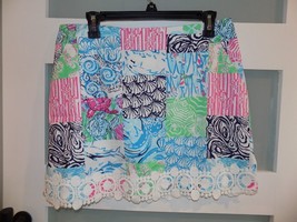 Lilly Pulitzer Marigold Skort Oysterville Patchwork Skirt Size 8 Women&#39;s... - £34.96 GBP