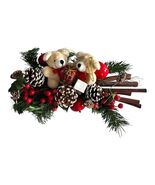 Vintage Christmas Bear Centerpiece Holiday Table or Hanging Decoration w... - $21.60