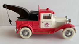 Liberty Classics Red Crown Gasoline Tow Truck Ford Model A Diecast Car Bank - £15.66 GBP