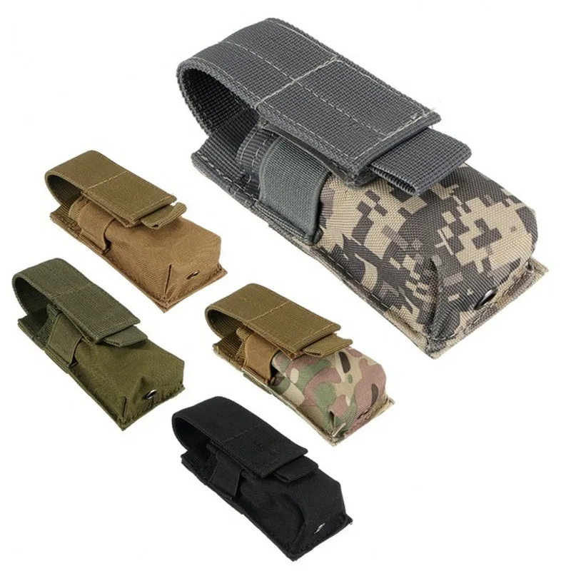 New Tactical Molle M5 Flashlight Pouch Single Pistol Magazine Pouch Torch Holder - £8.29 GBP