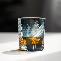interoknack Edo Cut Crane Crystal Whiskey Glass 260ml  Handcrafted Old ... - $4,602.68 MXN