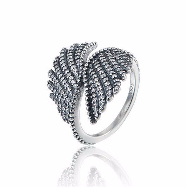 2015 Autumn Release 925 Silver Majestic Feathers Phoenix feather Ring
