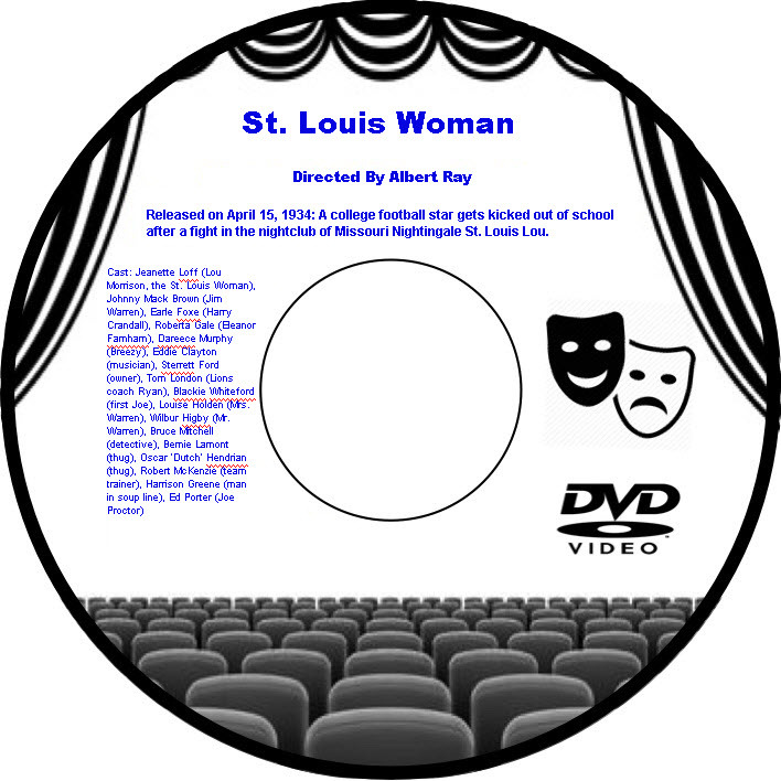 St. Louis Woman 1934 DVD Movie Drama Jeanette Loff Johnny Mack Brown Earle Foxe