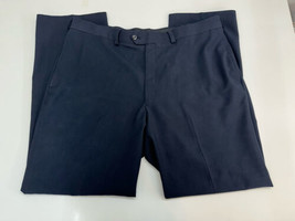 Hagger Mens Gray Dress Pants Size 40x32 Flat Front Pockets - £7.59 GBP