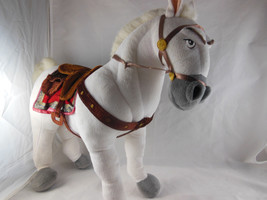 Disney Store MAXIMUS Plush White Horse from Tangled 14&quot; Poseable Legs Clean - £11.07 GBP