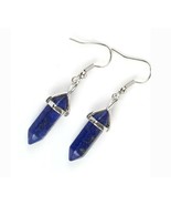 Earring Natural Stone Lapis Lazuli Hexagonal Reiki  Bead Drop. Ready to ... - €5,05 EUR