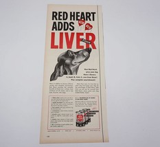 Red Hearts Dog Food Dachshund Magazine Ad Print Design Advertising - £10.11 GBP