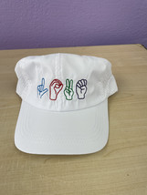 Embroidered ASL crisscross ponytail hat - £13.62 GBP