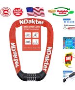 Multi-Purpose 5-Digit Combination Chain Lock - 6ft Anti-Theft Security f... - $609.10 MXN