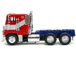 Optimus Prime Tractor Truck Red Blue w Silver Stripes Transformers: Rise... - $20.44