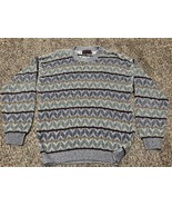 Jantzen Sport Sweater Large Multicolor Striped Woven Vintage - £23.33 GBP