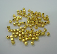 20kt gold beads necklace bracelet elements 100pc handmade gold beads - $1,187.01