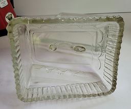 1996 THT HEAVY GLASS ANGLED CHEESE DISH WITH LID image 7