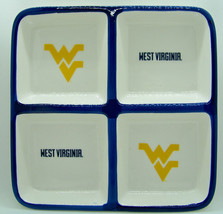 West Virginia Mountaineers Ceramic 4 Section Square Serving Tray White 9... - $34.65