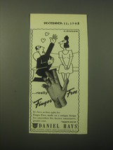 1948 Daniel Hays Gloves Ad - art by Otto Soglow - £14.52 GBP