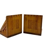 Vtg Napa Valley Wine Advertising Desktop Organizer Lot 2 Wooden Logo Dov... - $35.86 CAD