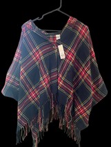 Francesca’s hooded sweater Shawl plaid one size fits all - $54.76
