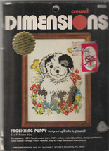 Dimensions Crewl 6056 Frolicking Puppy 1980 5" X 7" - £6.78 GBP
