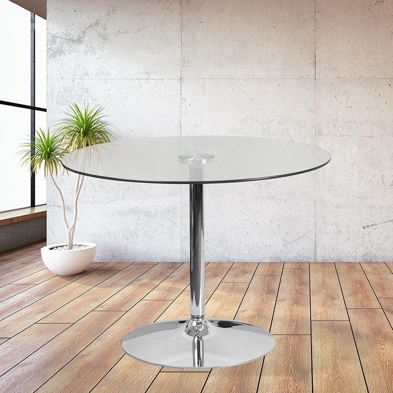 Primary image for 39.25RD Glass Table-29 Base CH-8-GG