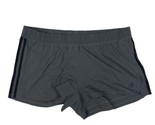 Adidas Women&#39;s Pacer 3 Stripe Woven Polyester Gym Shorts Grey / Black XL - $14.84