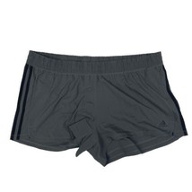 Adidas Women&#39;s Pacer 3 Stripe Woven Polyester Gym Shorts Grey / Black XL - $14.84